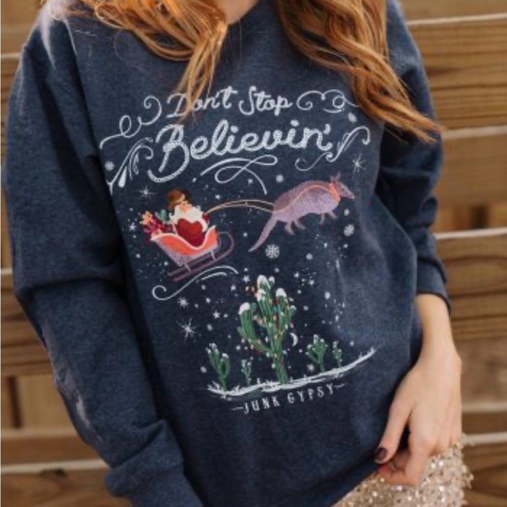 Women's Blue Graphic Sweater
